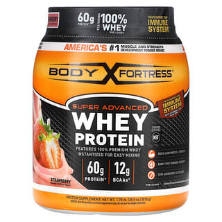 Body Fortress, Protéines de lactosérum Super Advanced, Fraise, 810 g