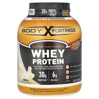 Body Fortress, Super Advanced Whey Protein, улучшенный сывороточный протеин, со вкусом ванили, 1769 г (3,9 фунта)