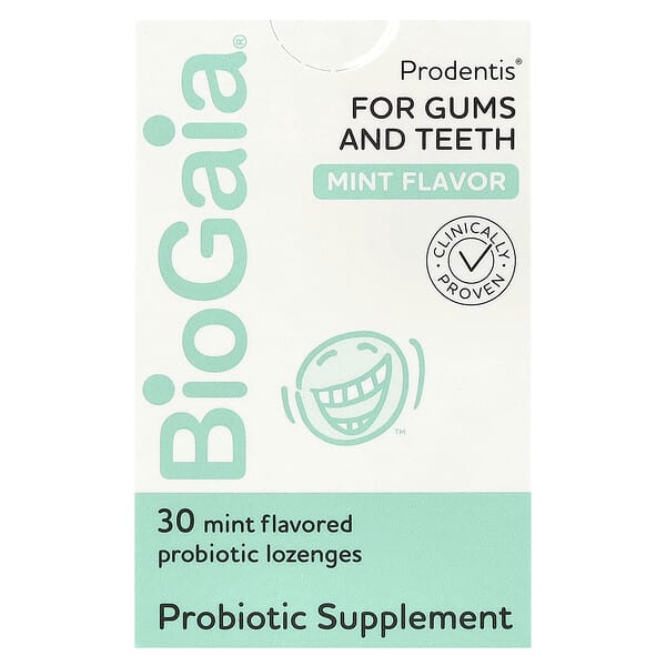 BioGaia, 牙齦和牙齒 Prodentis，薄荷味，30 粒益生菌錠劑