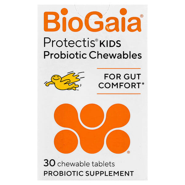 BioGaia, Protectis Kids，腸道舒緩，檸檬味，1 億 CUFFU，30 片益生菌咀嚼片
