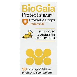 BioGaia, Protectis Baby, пробиотични капки с витамин D3, 0,34 течни унции (10 ml)