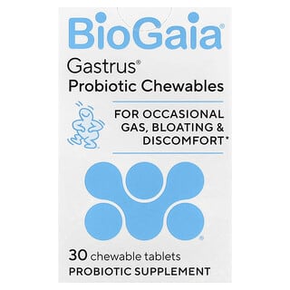 BioGaia, Gastrus® для оптимального здоровья кишечника, мята и мандарин, 30 жевательных таблеток