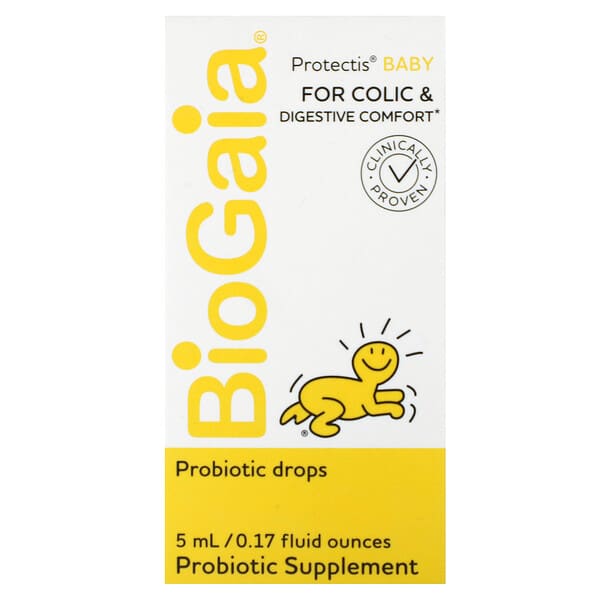 BioGaia, Protectis 베이비 드롭, 복통 완화 및 편안한 소화, 5ml(0.17fl oz)