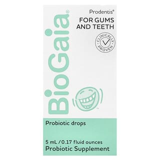 BioGaia‏, Prodentis, טיפות פרוביוטיקה, לחניכיים ולשיניים, 0.17 אונקיות נוזל (5 מ“ל)