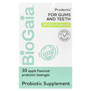 BioGaia‏, Prodentis For Gums And Teeth, תפוח, 30 לכסניות פרוביוטיות