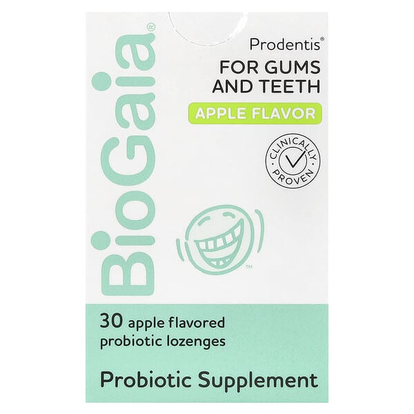 BioGaia, 牙齦和牙齒 Prodentis，蘋果味，30 粒益生菌錠劑