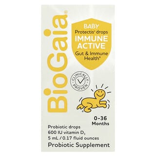 بيوجايا‏, Protectis Baby ، قطرات بروبيوتيك فعالة للمناعة ، 0-36 شهرًا ، 0.17 أونصة سائلة (5 مل)