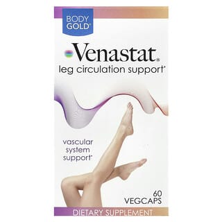 BodyGold, Venastat®, 60 растительных капсул