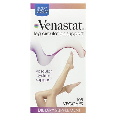BodyGold, Venastat® Leg Circulation Support, 105 VegCaps