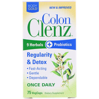 BodyGold, Colon Clenz لتنظيف القولون، 75 كبسولة نباتية