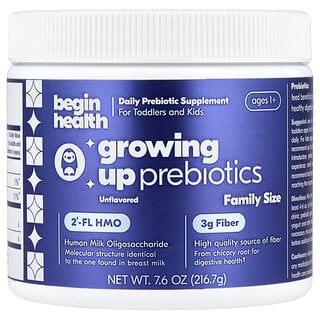 Begin Health‏, بريبيوتك للأطفال لعمر 1 سنة فأكثر ، خالٍ من النكهات ، 7.6 أونصات (216.7 جم)