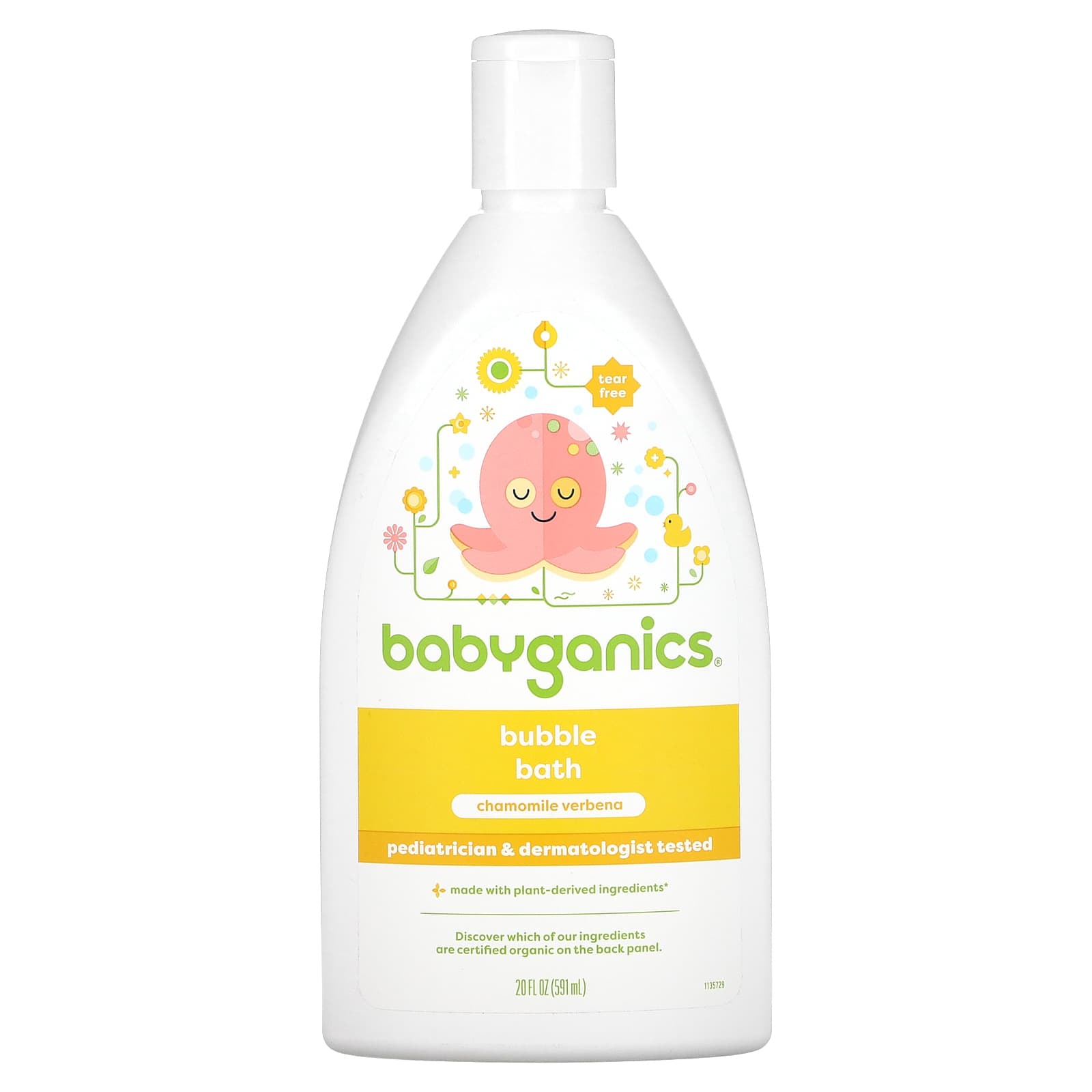 Babyganics, Bubble Bath, Chamomile Verbena, 20 fl oz (591 ml)