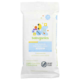 Babyganics, серветки для столика й стільчика для іграшок, без ароматизаторів, 25 шт