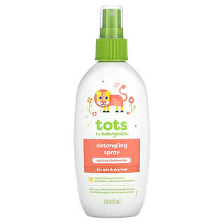 Babyganics, Spray desenredante para niños pequeños, Albaricoque y manzanilla, 177 ml (6 oz. Líq.)