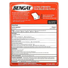 Bengay, 特強型止痛貼，大號，4 片單獨密封貼片