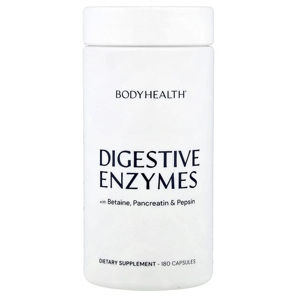 Digestive Enzymes With Betaine, Pancreatin & Pepsin, 180 Capsules