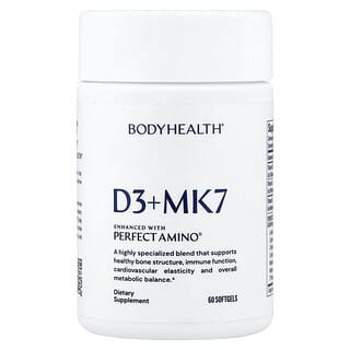 BodyHealth, D3 + MK7, 60 Softgels
