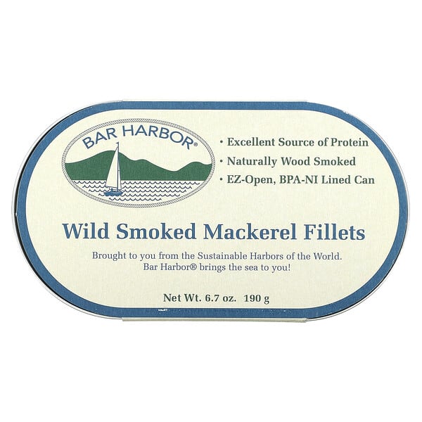 Bar Harbor, 野生煙燻鯖魚片，6.7 盎司（190 克）