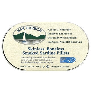 Bar Harbor, Geräucherte Sardinenfilets ohne Haut, ohne Knochen, 190 g (6,7 oz.)