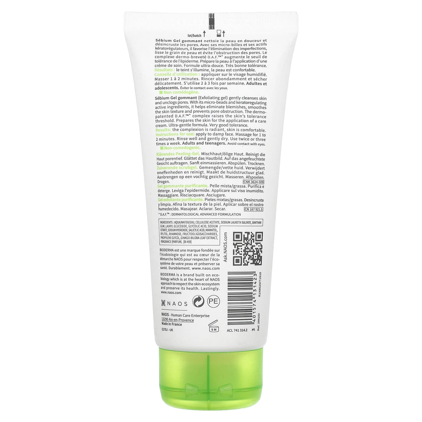 Bioderma, Sebium, Exfoliating Purifying Gel, Combination/Oily Skin, 3.4 ...