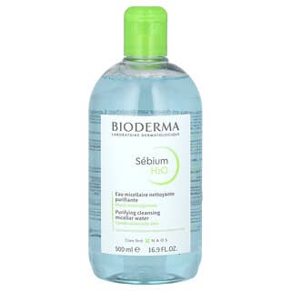 Bioderma, Sébium H2O, Agua micelar de limpieza purificante, 500 ml (16,9 oz. líq.)