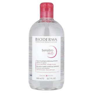 Bioderma, Sensibio H2O, Micellar Water Makeup Remover, Make-up-Entferner mit Mizellenwasser, 500 ml (16,7 fl. oz.)