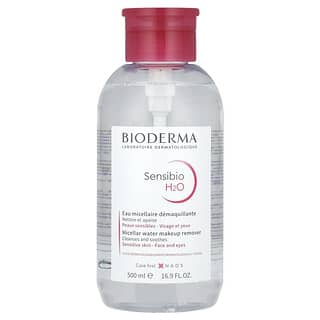 Bioderma, Sensio H2O, Démaquillant à l'eau micellaire, Pompe, 500 ml