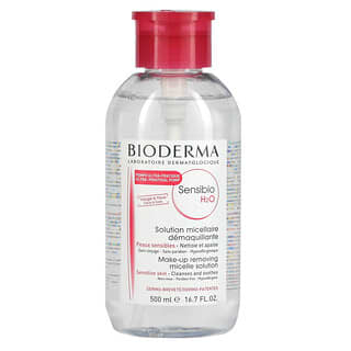 Bioderma, Sensibio H2O, Solución micelar desmaquillante, Sin fragancia, 500 ml (16,7 oz. Líq.)