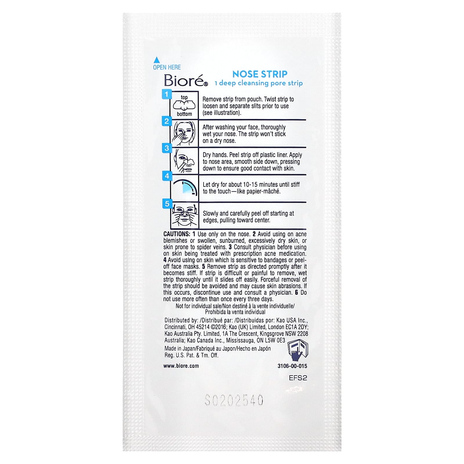 Biore, Deep Cleansing Pore Strips, The Original , 8 Nose Strips Image 4