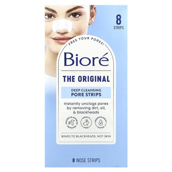 Biore, Deep Cleansing Pore Strips, 8 Nose Strips