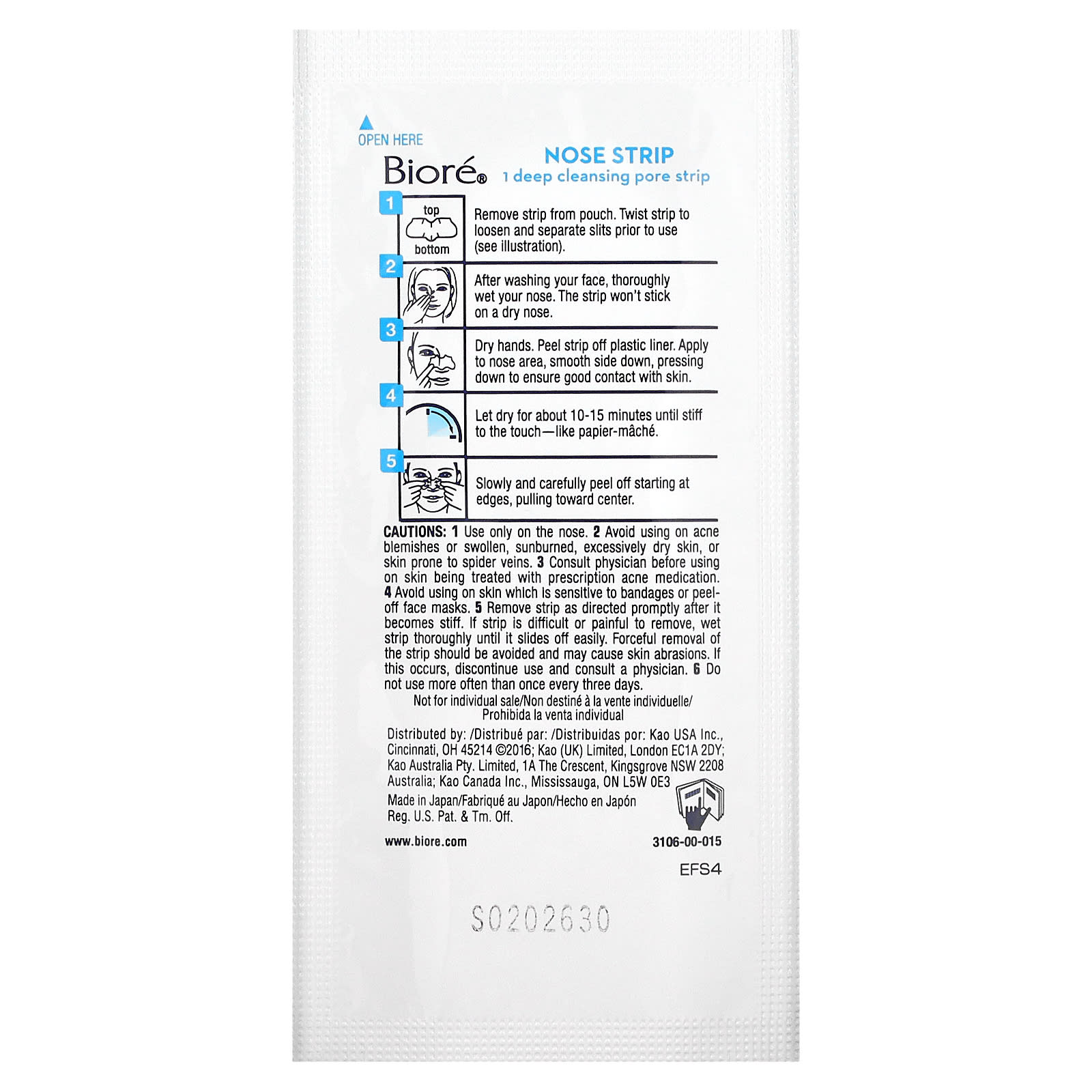 Biore, Deep Cleansing Pore Strips, The Original , 14 Nose Strips Image 4