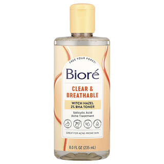 Biore, Clear & Breathable, тоник с гамамелисом и 2% бутилированной кислоты, 235 мл (8 жидк. Унций)