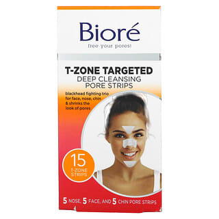 Biore, T-Zone Targeted Deep Cleansing Pore Strips, 15 Strips