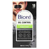 Biore, 오일 컨트롤 숯 딥 클렌징 모공 스트립, 코 스트립 18개
