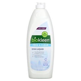 Biokleen, Жидкость для посуды, без добавок и прозрачность, 739 мл (25 жидк. Унций)