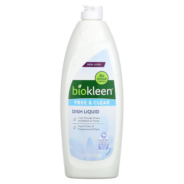 Biokleen‏, "נוזל לכלים, Free & Clear, ‏739 מ""ל (25 אונקיות נוזל)"