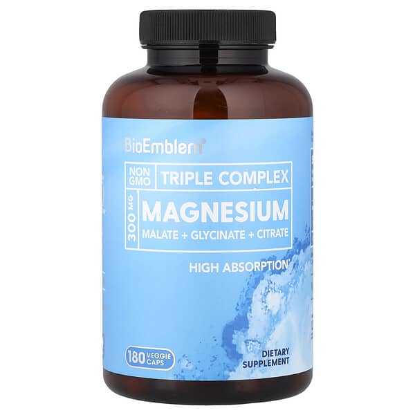 Triple Complex Magnesium, 180 Veggie Caps (150 mg per Capsule)
