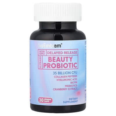 BioEmblem, Beauty Probiotic, 30 Veggie Caps