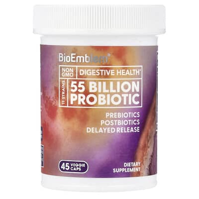 BioEmblem, 55 Billion Probiotic, 45 Veggie Caps