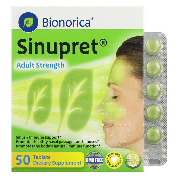 Bionorica, Sinupret สูตรเข้มข้นสำหรับผู้ใหญ่ บรรจุ 50 เม็ด