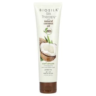 Biosilk, Creme para Cachos Silk Therapy®, com Óleo de Coco Natural, 148 ml (5 fl oz)