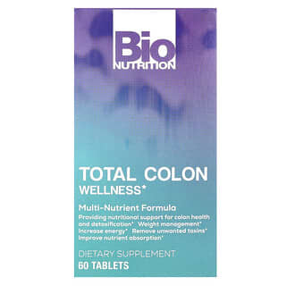 Bio Nutrition, Bienestar total del colon, 60 comprimidos