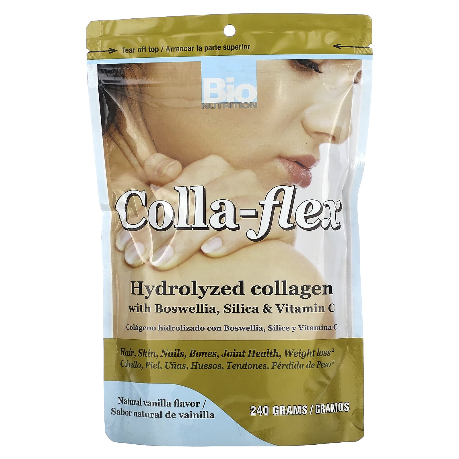 Bio Nutrition, Colla-Flex, Hydrolyzed Collagen with Boswellia, Silica ...
