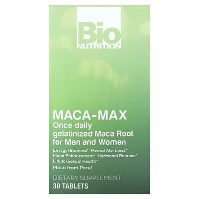 Bio Nutrition, Maca-Max for Men and Women, 1000 mg, 30 Tablets