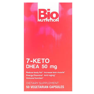 Bio Nutrition, 7-ケト、DHEA（デヒドロエピアンドロステロン）、50mg、ベジカプセル50粒