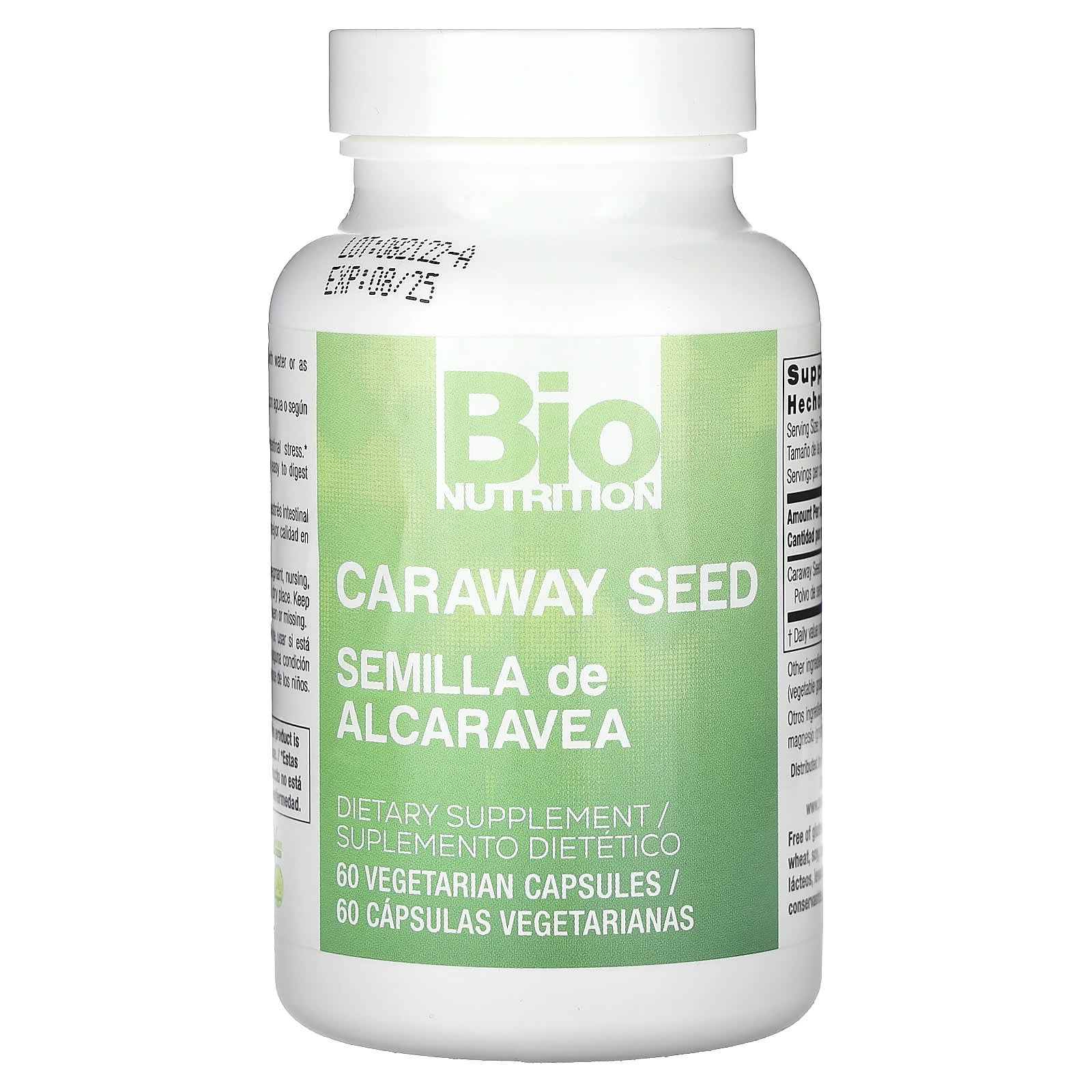 Bio Nutrition, Caraway Seed, 60 Vegetarian Capsules