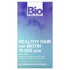 Healthy Hair with Biotin 10,000 Plus, 60 Vegetarian Capsules