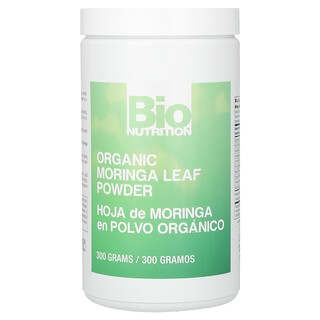 Bio Nutrition, Pó da Folha de Moringa Orgânica, 300 g