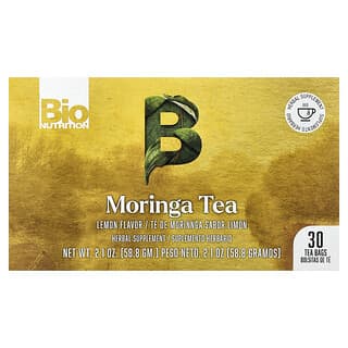 Bio Nutrition, Moringa Tea, Lemon, Caffeine Free, 30 Tea Bags, 2.1 oz (58.8 g)