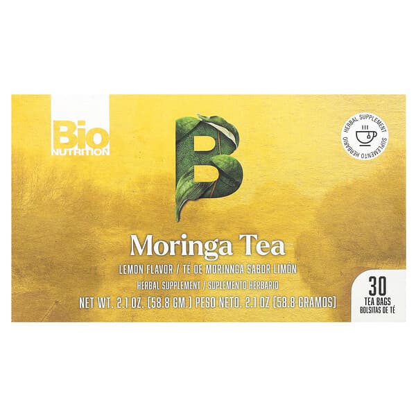 Bio Nutrition, 辣木茶，檸檬，無咖啡萃取，30 茶包，2.1 盎司（58.8 克）